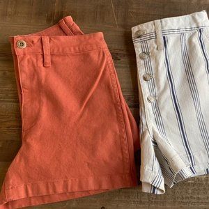 (2) pair of NWT Madewell Emmett Shorts size 27